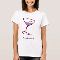 Martini bridesmaids bridal party shirts