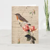 all occasions bird and roses card