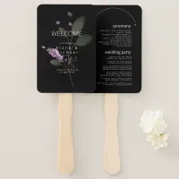 Sweet Floral Arch Wedding Program Lilac ID998 Hand Fan