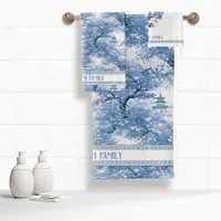 Decorative Border Chinoiserie Pattern ID1094 Bath Towel Set