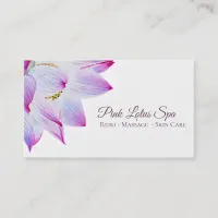 *~*  Pink Lotus Spa -  Reiki Massage Skin Care Business Card