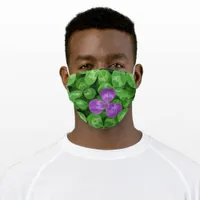 Lucky Purple 4 Leaf Clover Adult Cloth Face Mask