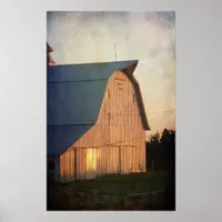 Sunset on a Barn Poster