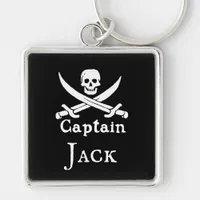 Personalized Pirate Captain Keychain