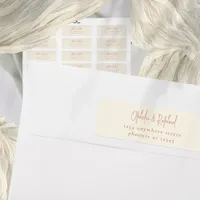 Rustic Script Return Address Wedding Cream Label