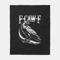 F-Caw-F Crow Womens Trendy Casual Fleece Blanket