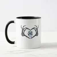 Skeleton Heart Hands Classic Design For Halloween Mug