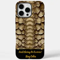 Snakeskin pattern detail iPhone 16 pro max case