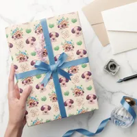 Adorable Dog Pattern  Wrapping Paper