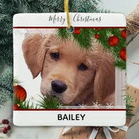 Golden Retriever Christmas - Cute Dog Puppy Ceramic Ornament