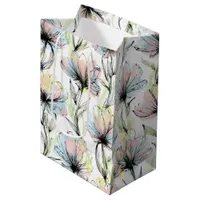 Abstract Alcohol Wash Pen and Ink Medium Flowers Medium Gift Bag