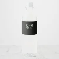 Skeleton Hand Heart Sign Costume Halloween Water Bottle Label