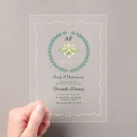 Summer of Love Margs & Matrimony Bachelorette Acrylic Invitations