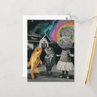 The Surreal Fish Family Postcard