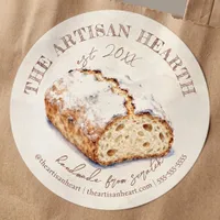 Rustic Sourdough Loaf Cottage Bakery Classic Round Sticker