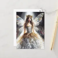 Fairy in a Recycled Dress at the Fashion Show Postcard