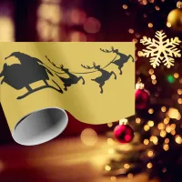 Merry Christmas - Black and Gold | Wrapping Paper