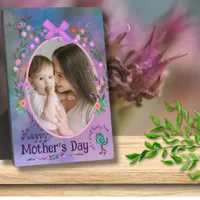 Happy Mother's Day | Mother & Baby Photo Card Plaque