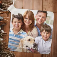 Custom Two Photo Family Double Sided Pets Kids Keychain