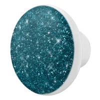 Turquoise Glitter Pattern ID144 Ceramic Knob