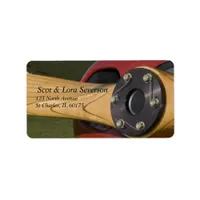 Wooden Airplane Propeller Return Address Labels