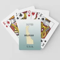 Playing Cards - Delaware State Map with City