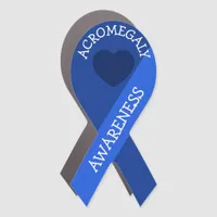 Acromegaly Blue Awareness Ribbon Car Magnet