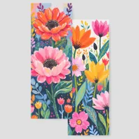 Two Different Images Bright Orange Pink Bookmarks