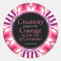 Creativity Courage Quote Custom Art Sticker