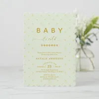 Sage Green Winter It's Cold Outside Baby Shower Invitation