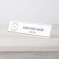 Your Company Logo Employee Name Job Title Desk Name Plate