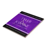 Elegant 12th Silk Wedding Anniversary Celebration Ceramic Tile