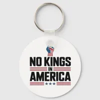 No Kings In America USA Retro Classic Keychain
