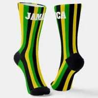 Jamaican Flag Colors Striped Socks