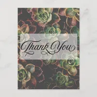 Pretty #Succulent Plants Thank You Postcard