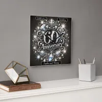 Brilliance Eternal: 60th Anniversary Design Square Wall Clock