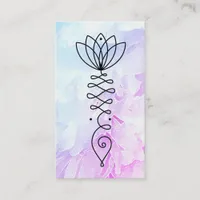 ~* Peony Lotus Heart . Massage Pilates Reiki Yoga Business Card