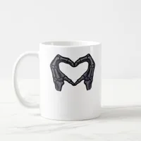Hands Forming Skeleton Heart Hands Minimal Touch Coffee Mug
