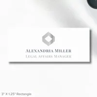 Simple Elegant Employee Name Tag Custom Logo