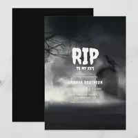 RIP to My (Age-20's/30s etc) Gothic Birthday Party Invitation