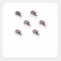 Whimsigoth Sun Moon Witchy Square Sticker