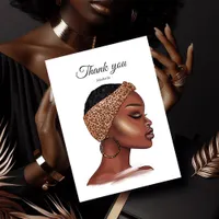 Black Woman Thank You Card