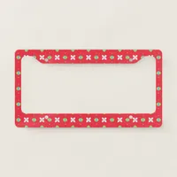 Christmas Holiday Charm Pattern 02 -  License Plate Frame