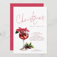 Festive Cocktail Christmas Open House Invite