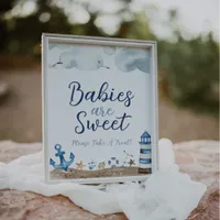 Nautical Babies are Sweet Baby Shower Sign