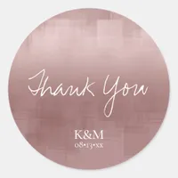 Watercolor Reflections Thank You Cinnamon2 ID774 Classic Round Sticker