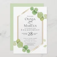 Engagement | Modern Springtime Eucalyptus Invitation