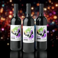 Stylized Colorful Trio of Women IWD 2025 Wine Label