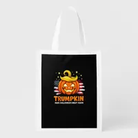 Trumpkin Make Halloween Great Again Funny Pumpkin Grocery Bag