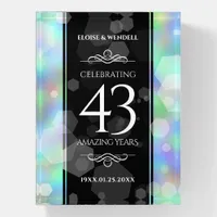 Elegant 43rd Opal Wedding Anniversary Celebration Paperweight